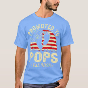 Mens Vintage Promoted To Pops Est 2023 American Fl T-Shirt