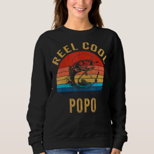 Mens Vintage Reel Cool Popo Fathers Day Sweatshirt