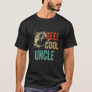 Mens Vintage Reel Cool Uncle Funny Fathers Day T-Shirt