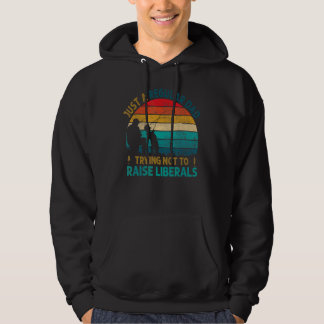 Mens Vintage Regular Dad Trying Not To Raise Liber Hoodie