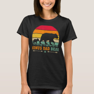 Mens Vintage Retro Bear Animal  Bonus Dad Bear Fat T-Shirt