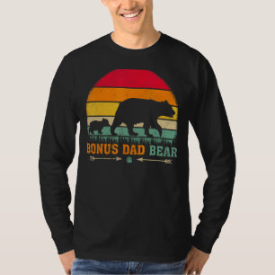 Mens Vintage Retro Bear Animal Bonus Dad Bear Fat T-Shirt