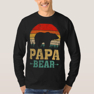 Mens Vintage Retro Bear Animal Papa Bear Father' T-Shirt