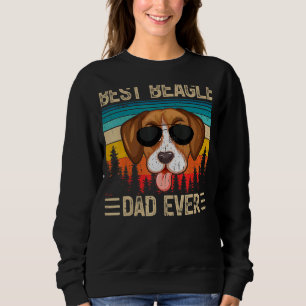 Mens  Vintage Retro Best Beagle Dad Ever Father's  Sweatshirt