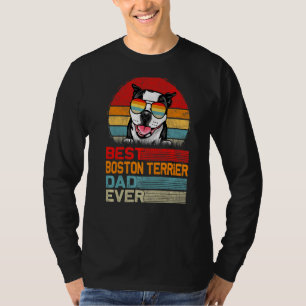 Mens Vintage Retro Best Boston Terrier Dad Ever Fa T-Shirt