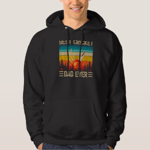 Mens Vintage Retro Best Cricket Dad Ever Father's Hoodie