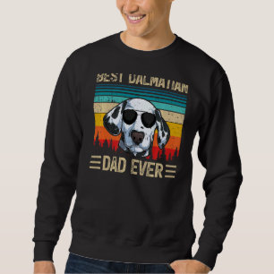 Mens  Vintage Retro Best Dalmatian Dad Ever Father Sweatshirt