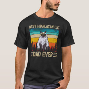 Mens Vintage Retro Best Himalayan Cat Dad Ever Fa T-Shirt