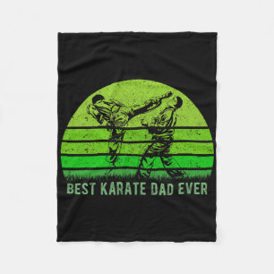 Mens Vintage Retro Best Karate Dad Ever Funny Dadf Fleece Blanket