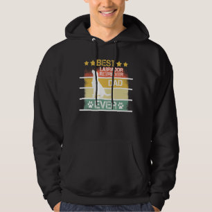 Mens Vintage Retro Best Labrador Retriever Dad Eve Hoodie