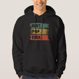 Mens Vintage Retro Best Pop Ever Men Father's Day Hoodie