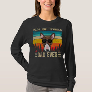 Mens Vintage Retro Best Rat Terrier Dad Ever Fath T-Shirt