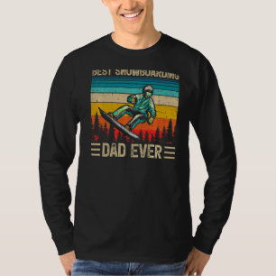 Mens Vintage Retro Best Snowboarding Dad Ever Fat T-Shirt