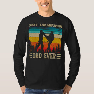 Mens  Vintage Retro Best Taekwondo Dad Ever Father T-Shirt