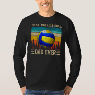 Mens  Vintage Retro Best Volleyball Dad Ever Fathe T-Shirt