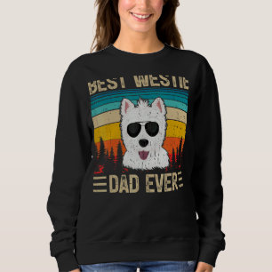 Mens Vintage Retro Best Westie Dad Ever Father's Sweatshirt