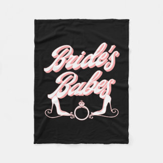 Mens vintage retro bride's babes bachelorette fleece blanket