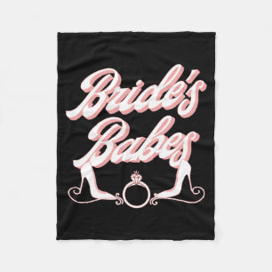Mens Vintage Retro Brides Babes Bachelorette Party Fleece Blanket