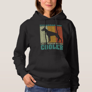 Mens Vintage Retro Doberman Dad Like A Regular Dad Hoodie