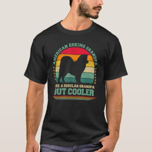 Mens Vintage Retro Dog American Eskimo Grandpa Fa T-Shirt