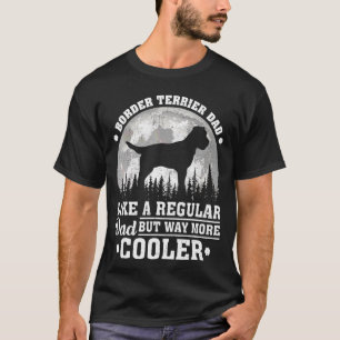Mens Vintage Retro Dog  Border Terrier Dad Father' T-Shirt