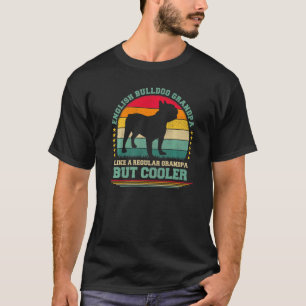 Mens Vintage Retro Dog English Bulldog Grandpa Fa T-Shirt