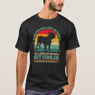 Mens Vintage Retro Dog English Bulldog Grandpa Fa T-Shirt