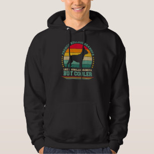 Mens Vintage Retro Dog French Bulldog Grandpa Fat Hoodie