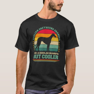 Mens Vintage Retro Dog Italian Greyhound Grandpa F T-Shirt