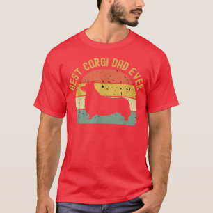 Mens Vintage Retro Dog Lover Tee Best Corgi Dad Ev