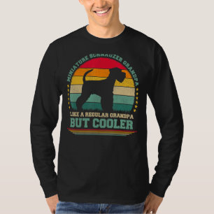 Mens Vintage Retro Dog Miniature Schnauzer Grandpa T-Shirt