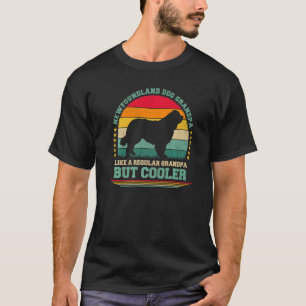 Mens  Vintage Retro Newfoundland Dog Grandpa Fathe T-Shirt