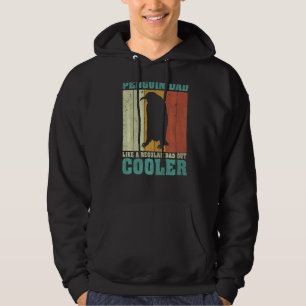 Mens Vintage Retro Penguin Dad Like A Regular Dad Hoodie