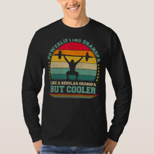 Mens Vintage Retro Powerlifting Grandpa Father's T-Shirt