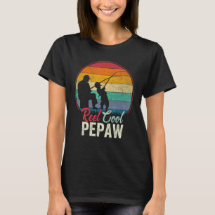 Mens Vintage Retro Reel Cool Pepaw Fathers Day T-Shirt