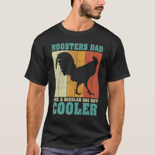Mens Vintage Retro Rooster Dad Like A Regular Dad T-Shirt
