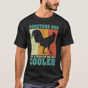 Mens Vintage Retro Rooster Dad Like A Regular Dad  T-Shirt