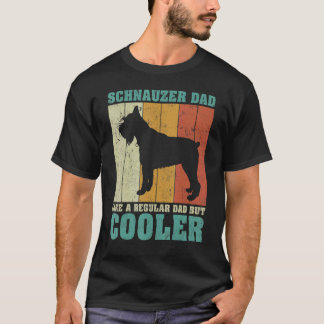 Mens Vintage Retro Schnauzer Dad Like A Regular Da T-Shirt