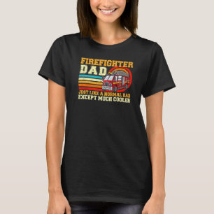 Mens Vintage Retro Style Firefighter Dad Fireman F T-Shirt