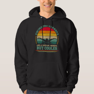 Mens  Vintage Retro Swimming Grandpa Father's Day Hoodie