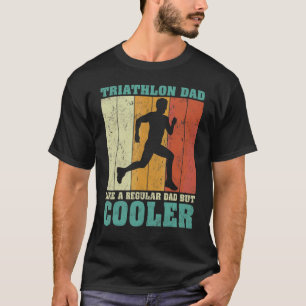 Mens Vintage Retro Triathlon Dad Like A Regular Da T-Shirt