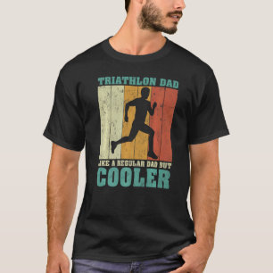 Mens Vintage Retro Triathlon Dad Like A Regular Da T-Shirt
