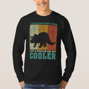 Mens Vintage Retro Triceratops Dad Like A Regular T-Shirt