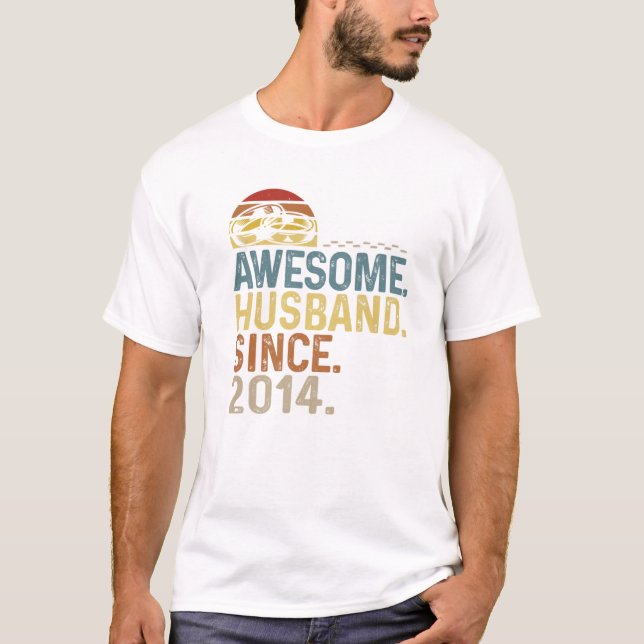 Mens Vintage Rings Wedding Anniversary Awesome T-Shirt (Front)