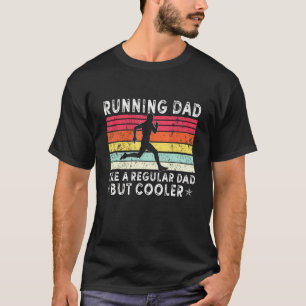 Mens Vintage Running Dad Marathon Runner Fathers D T-Shirt