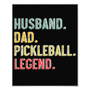 Mens Vintage Shirt Husband Dad Pickleball Legend Photo Print