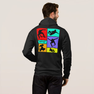 Mens vintage skateboarding hoodie