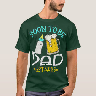 Mens Vintage Soon To Be Dad 2023 Funny Pregnancy D T-Shirt