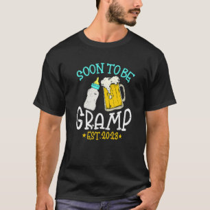 Mens Vintage Soon To Be Gramp 2023 Pregnancy Dad T-Shirt