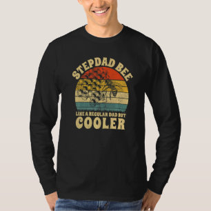 Mens Vintage Stepdad Bee Like A Regular Dad Bees F T-Shirt